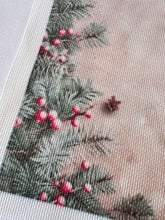 Load image into Gallery viewer, Christmas Pine Aida Fabric || Printed Fabric || Cross Stitch Canvas || 11/14/16/18/20 Count