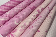 Load image into Gallery viewer, Rose Frost Collection Aida Fabric || Printed Fabric || Cross Stitch Canvas || 11/14/16/18/20 Count