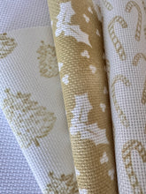 Load image into Gallery viewer, The Golden Christmas Collection Aida Fabric || Printed Fabric || Cross Stitch Canvas || 11/14/16/18/20 Count