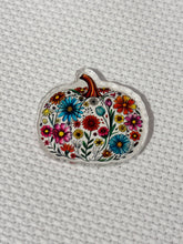 Load image into Gallery viewer, Needle Minder || Autumn Flower Pumpkin || Cross Stitch Tool || ACRYLIC