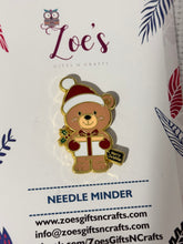 Load image into Gallery viewer, Needle Minder || Santa Ted || Cross Stitch Tool || ENAMEL