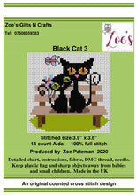 Load image into Gallery viewer, Counted Cross Stitch Kits || BLACK CATS COLLECTION || Animal Cross Stitch || Modern Kit