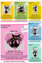 Load image into Gallery viewer, Counted Cross Stitch Kits || BLACK CATS COLLECTION || Animal Cross Stitch || Modern Kit