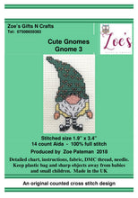 Load image into Gallery viewer, Counted Cross Stitch Kits || Cute Gnomes COLLECTION || Animal Cross Stitch || Modern Kit
