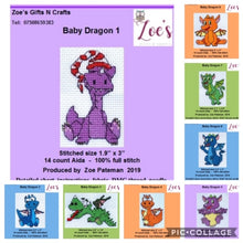 Load image into Gallery viewer, Counted Cross Stitch Kits || BABY DRAGON COLLECTION || Animal Cross Stitch || Modern Kit