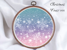 Load image into Gallery viewer, Christmas Frost 005 Aida Fabric || Printed Fabric || Cross Stitch Canvas || 11/14/16/18/20 Count