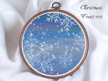 Load image into Gallery viewer, Christmas Frost 010 Aida Fabric || Printed Fabric || Cross Stitch Canvas || 11/14/16/18/20 Count