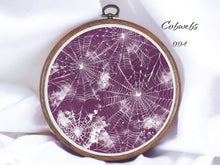 Load image into Gallery viewer, Cobwebs 004 Aida Fabric || Printed Fabric || Cross Stitch Canvas || 11/14/16/18/20 Count