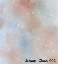 Load image into Gallery viewer, Unicorn Cloud 002 || 25count Evenweave || Printed Fabric || 50cm x 45cm
