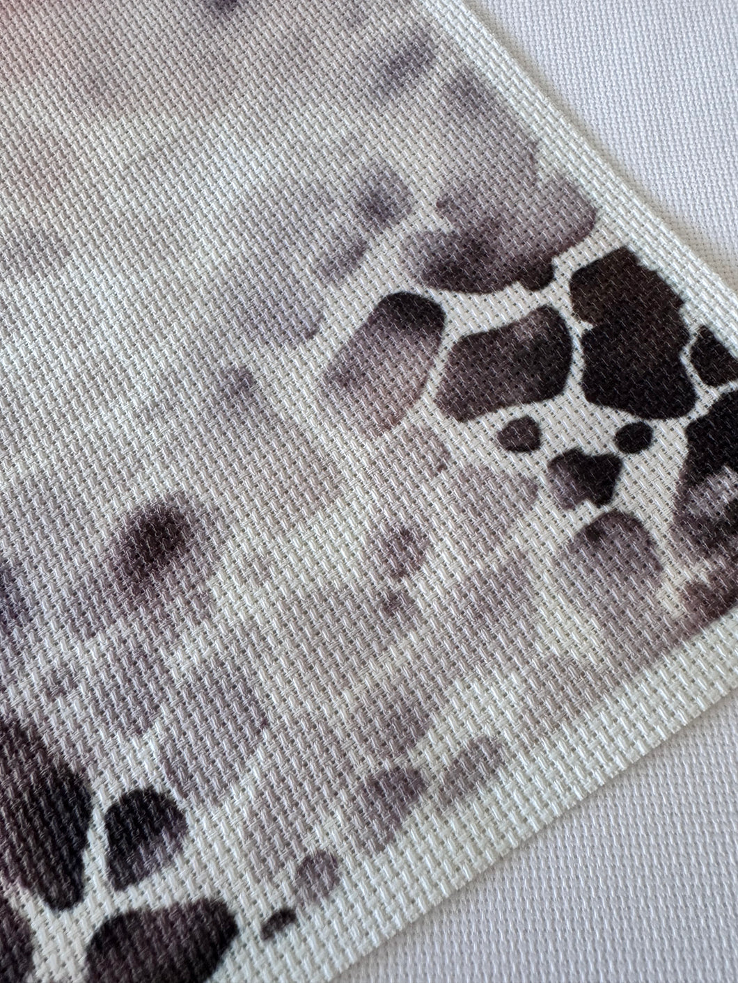 Cowhide Aida Fabric || Printed Fabric || Cross Stitch Canvas || 11/14/16/18/20 Count