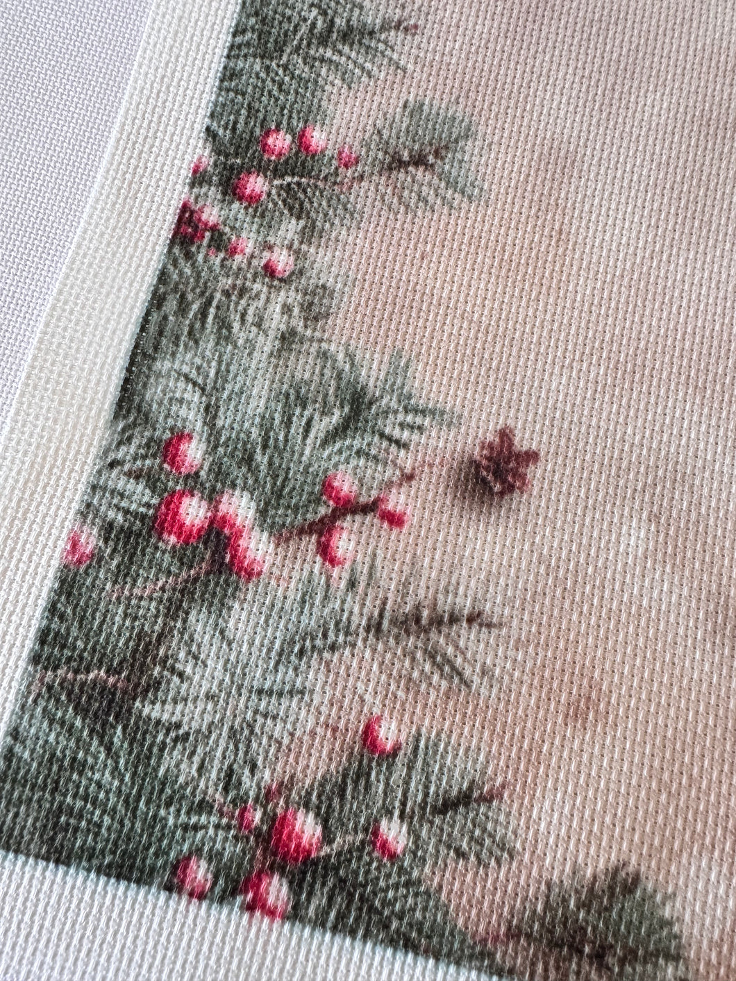 Christmas Pine Aida Fabric || Printed Fabric || Cross Stitch Canvas || 11/14/16/18/20 Count