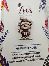 Load image into Gallery viewer, Needle Minder || Christmas Teddy Bear || Cross Stitch Tool || ACRYLIC
