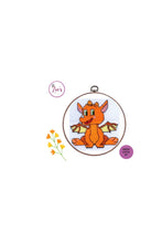 Load image into Gallery viewer, Counted Cross Stitch Kits || BABY DRAGON COLLECTION || Animal Cross Stitch || Modern Kit
