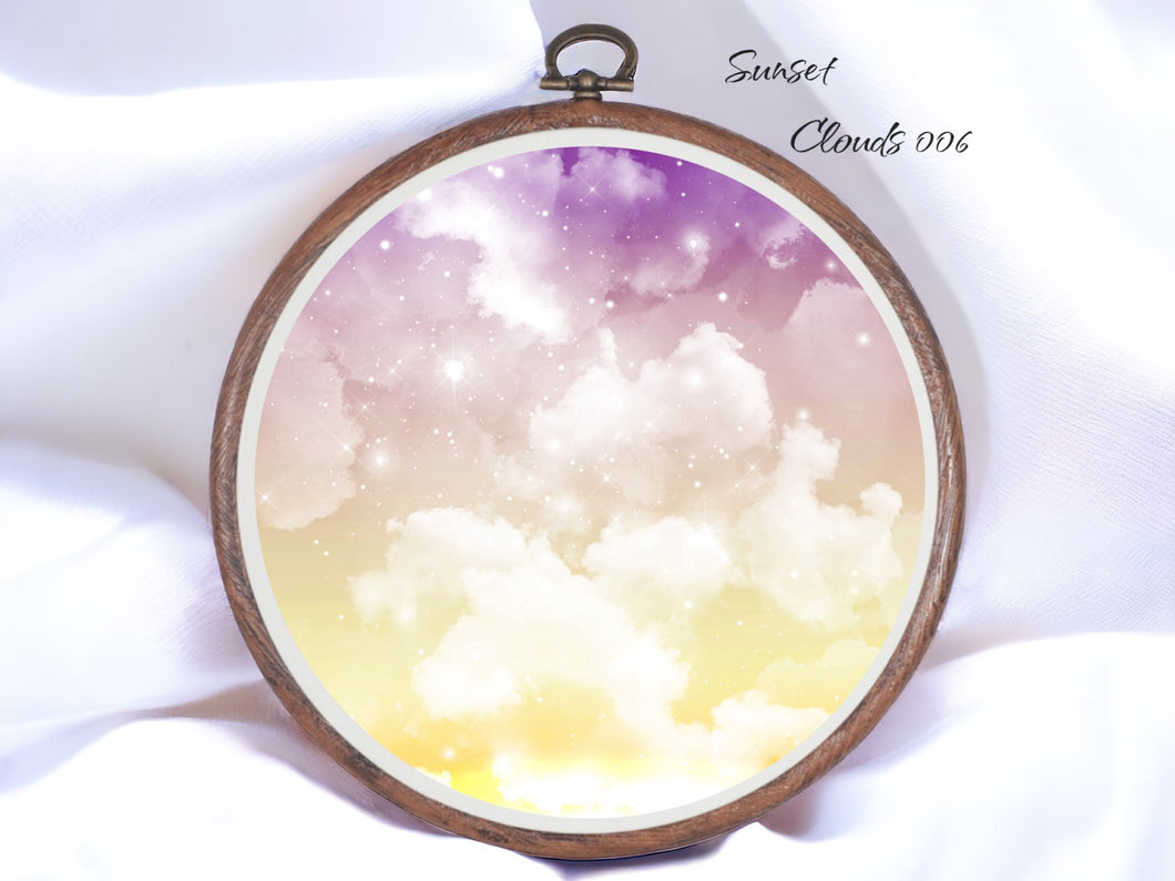 Sunset Clouds 006 Aida Fabric || Printed Fabric || Cross Stitch Canvas || 11/14/16/18/20 Count