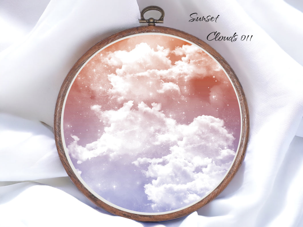 Sunset Clouds 011 Aida Fabric || Printed Fabric || Cross Stitch Canvas || 11/14/16/18/20 Count