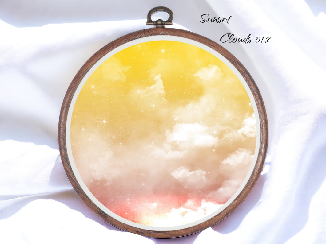 Sunset Clouds 012 Aida Fabric || Printed Fabric || Cross Stitch Canvas || 11/14/16/18/20 Count