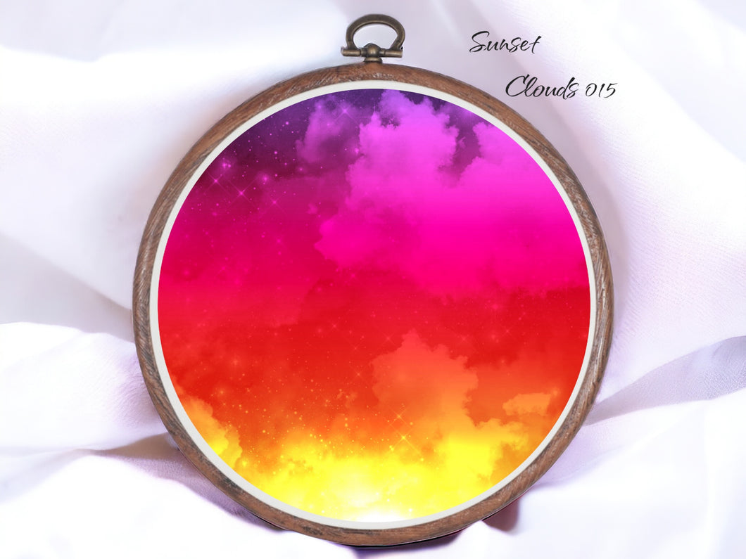 Sunset Clouds 015 Aida Fabric || Printed Fabric || Cross Stitch Canvas || 11/14/16/18/20 Count