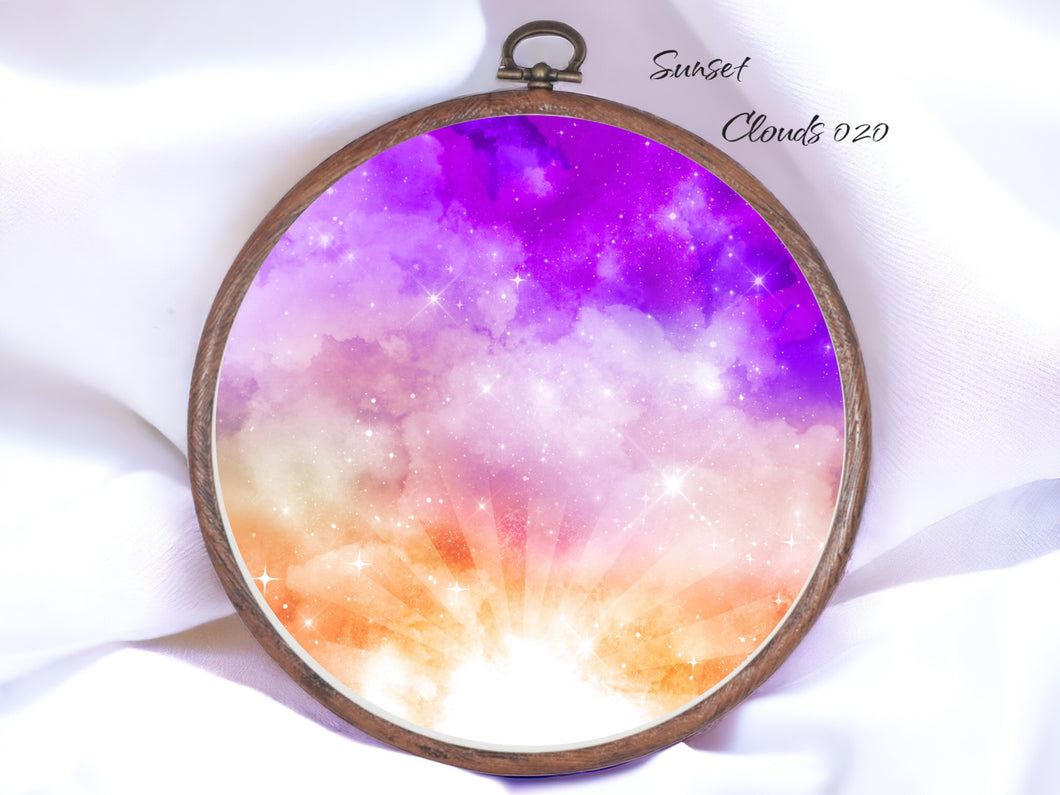 Sunset Clouds 020 Aida Fabric || Printed Fabric || Cross Stitch Canvas || 11/14/16/18/20 Count