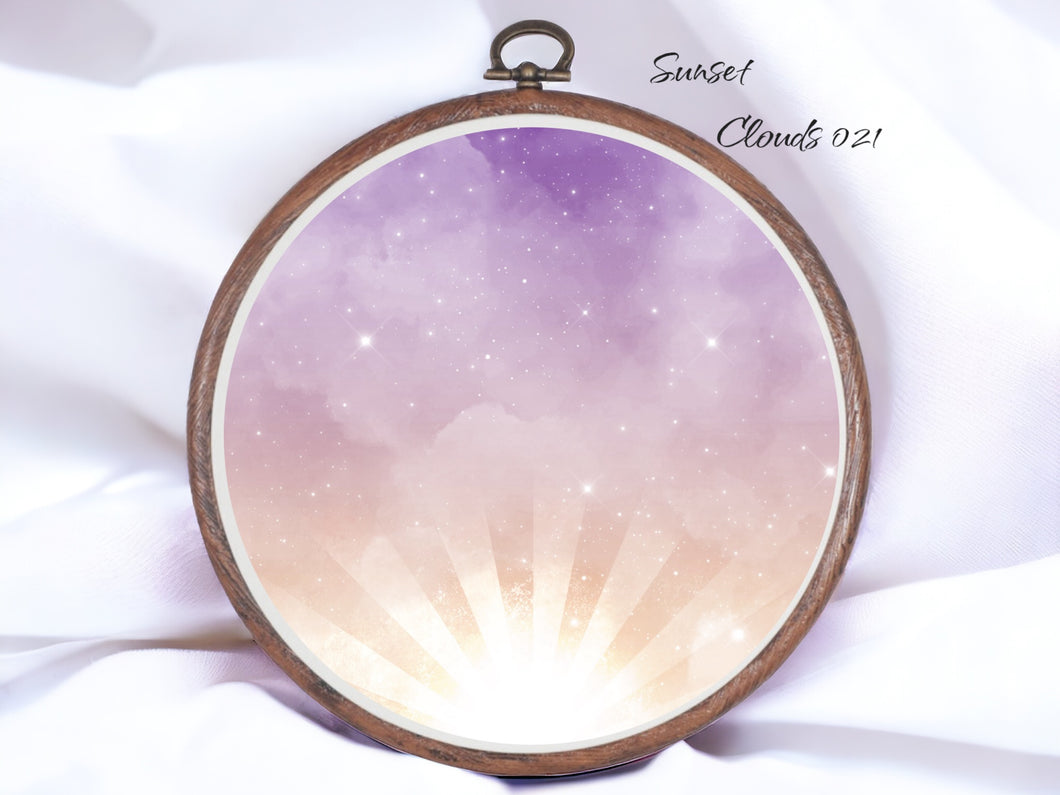 Sunset Clouds 021 Aida Fabric || Printed Fabric || Cross Stitch Canvas || 11/14/16/18/20 Count