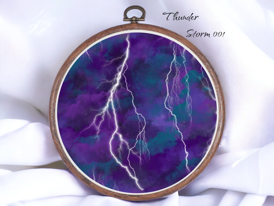 Thunder Storm 001 Aida Fabric || Printed Fabric || Cross Stitch Canvas || 11/14/16/18/20 Count