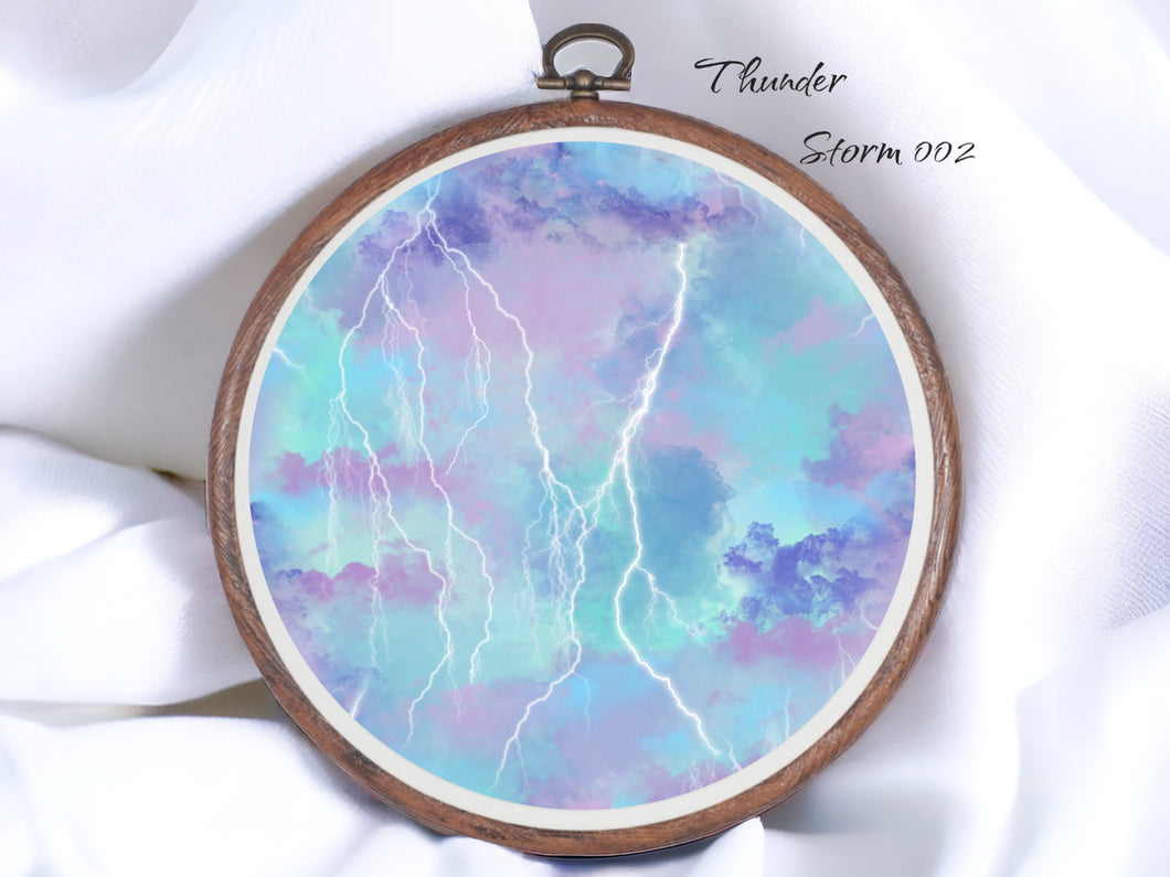 Thunder Storm 002 Aida Fabric || Printed Fabric || Cross Stitch Canvas || 11/14/16/18/20 Count