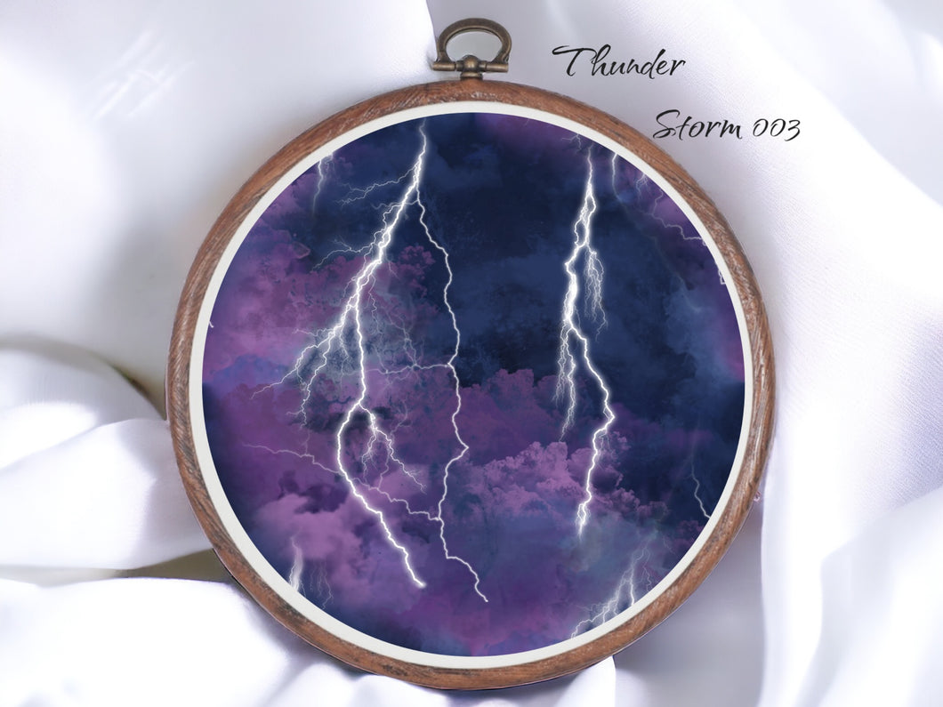 Thunder Storm 003 Aida Fabric || Printed Fabric || Cross Stitch Canvas || 11/14/16/18/20 Count