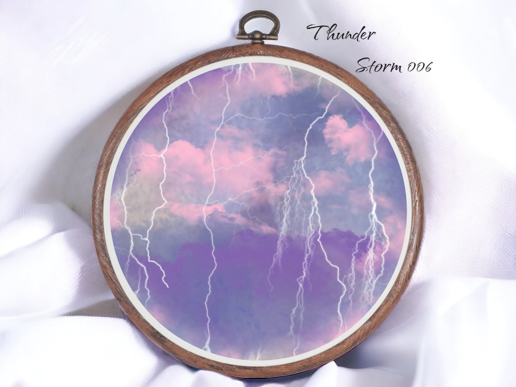 Thunder Storm 006 Aida Fabric || Printed Fabric || Cross Stitch Canvas || 11/14/16/18/20 Count