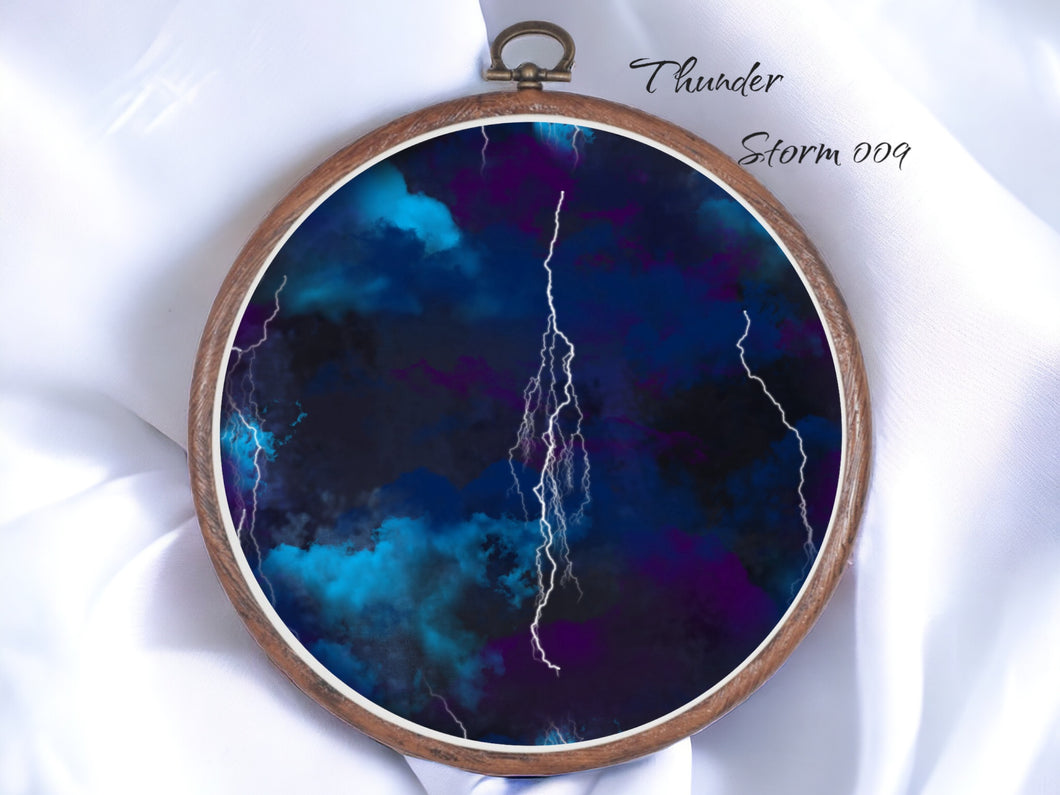 Thunder Storm 009 Aida Fabric || Printed Fabric || Cross Stitch Canvas || 11/14/16/18/20 Count