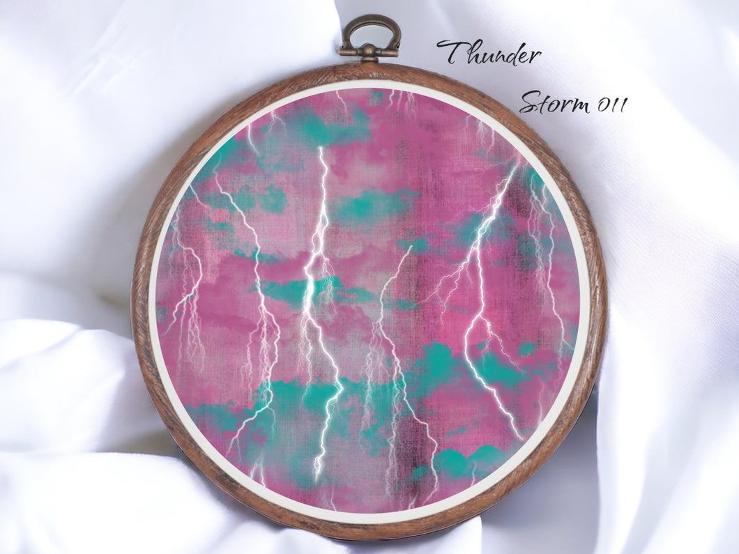 Thunder Storm 011 Aida Fabric || Printed Fabric || Cross Stitch Canvas || 11/14/16/18/20 Count