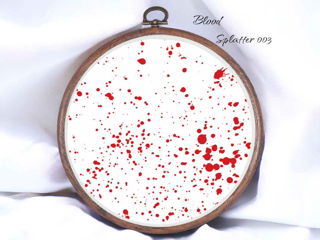 Blood Splatter 003 Aida Fabric || Printed Fabric || Cross Stitch Canvas || 11/14/16/18/20 Count