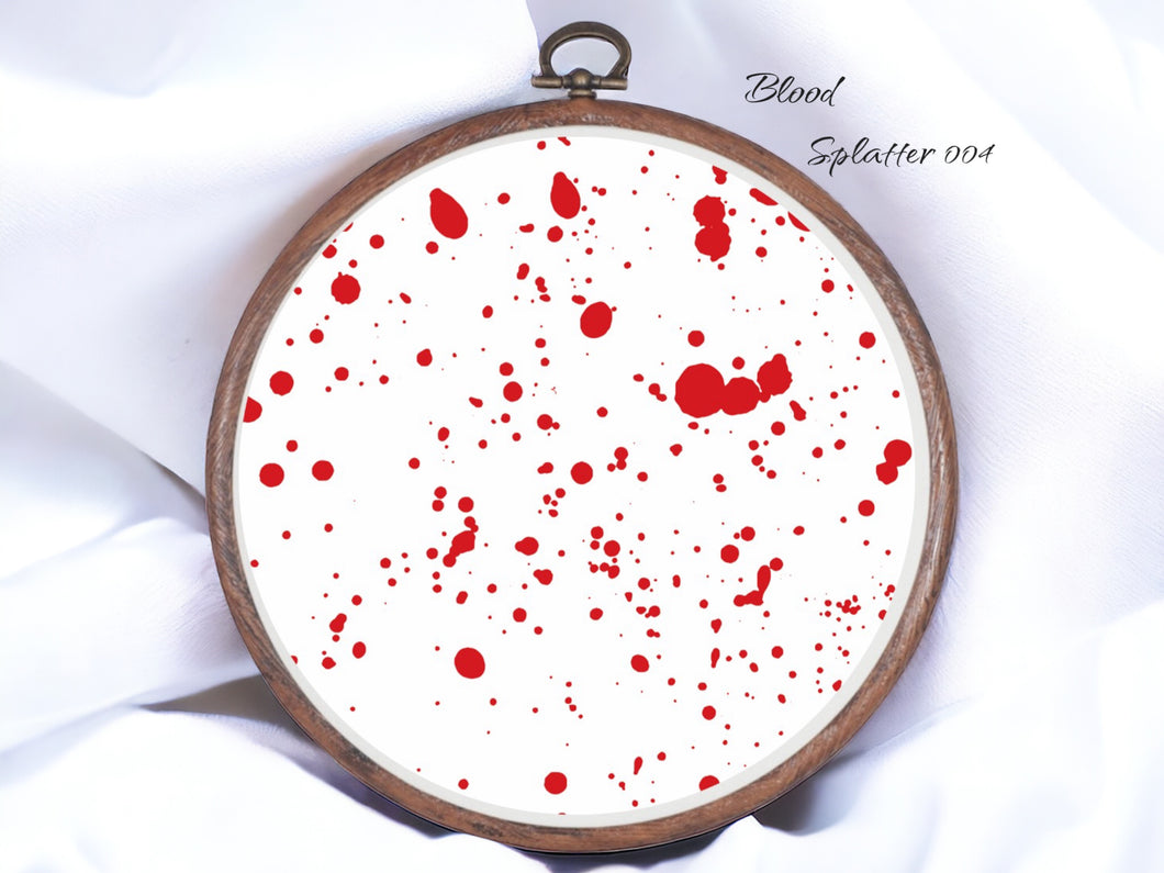 Blood Splatter 004 Aida Fabric || Printed Fabric || Cross Stitch Canvas || 11/14/16/18/20 Count