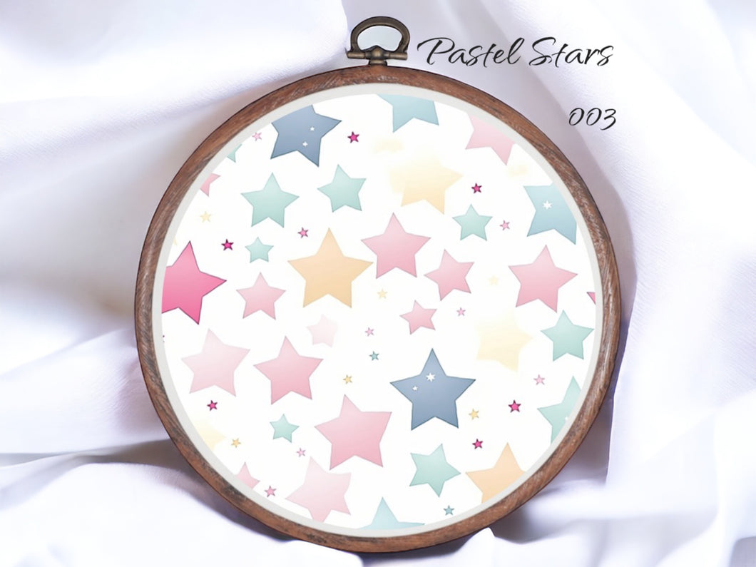 Pastel Stars 003 Aida Fabric || Printed Fabric || Cross Stitch Canvas || 11/14/16/18/20 Count