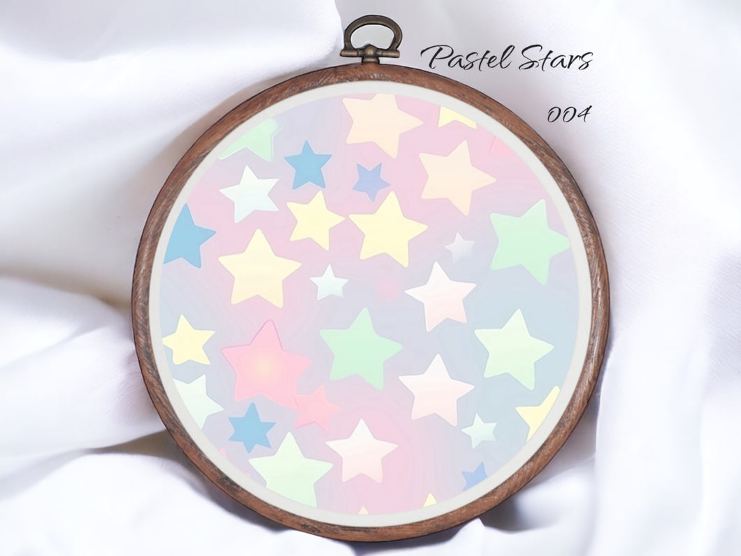 Pastel Stars 004 Aida Fabric || Printed Fabric || Cross Stitch Canvas || 11/14/16/18/20 Count