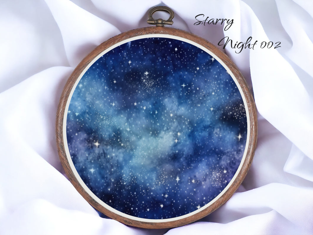 Starry Night Sky 002 Aida Fabric || Printed Fabric || Cross Stitch Canvas || 11/14/16/18/20 Count