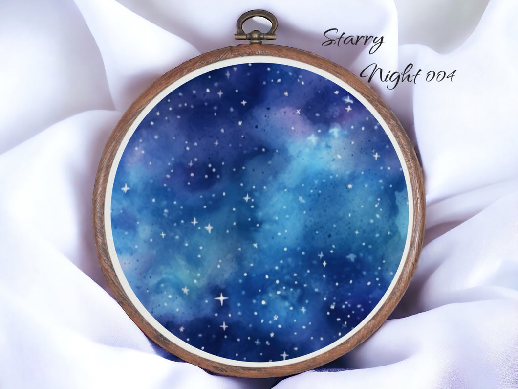 Starry Night Sky 004 Aida Fabric || Printed Fabric || Cross Stitch Canvas || 11/14/16/18/20 Count