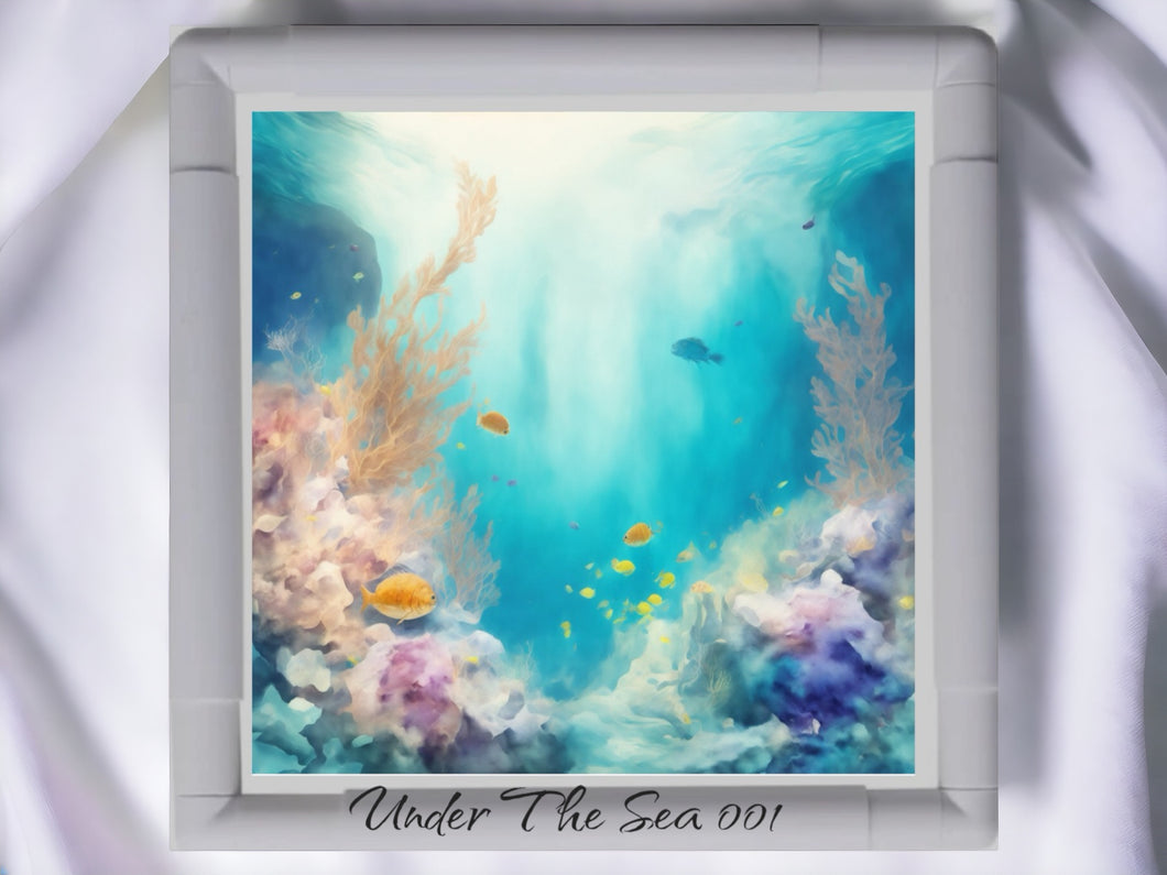 Under the Sea 001 Aida Fabric || Printed Fabric || Cross Stitch Canvas || 11/14/16/18/20 Count