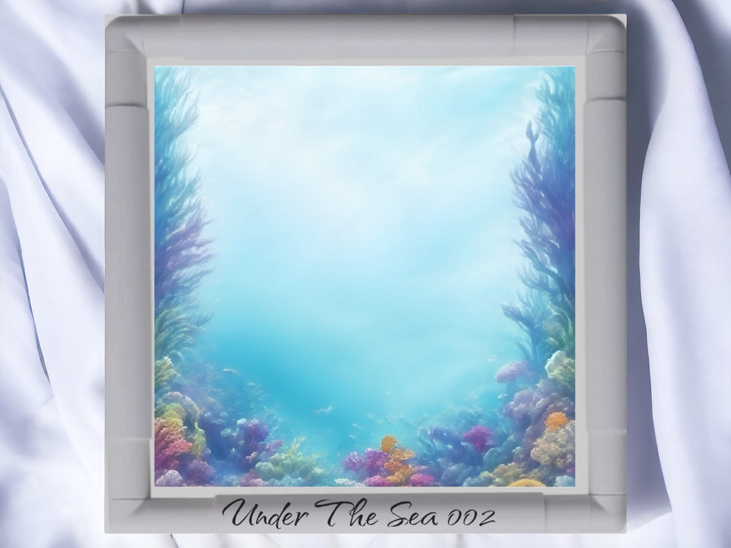 Under the Sea 002 Aida Fabric || Printed Fabric || Cross Stitch Canvas || 11/14/16/18/20 Count