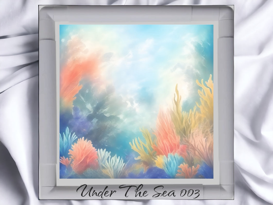 Under the Sea 003 Aida Fabric || Printed Fabric || Cross Stitch Canvas || 11/14/16/18/20 Count