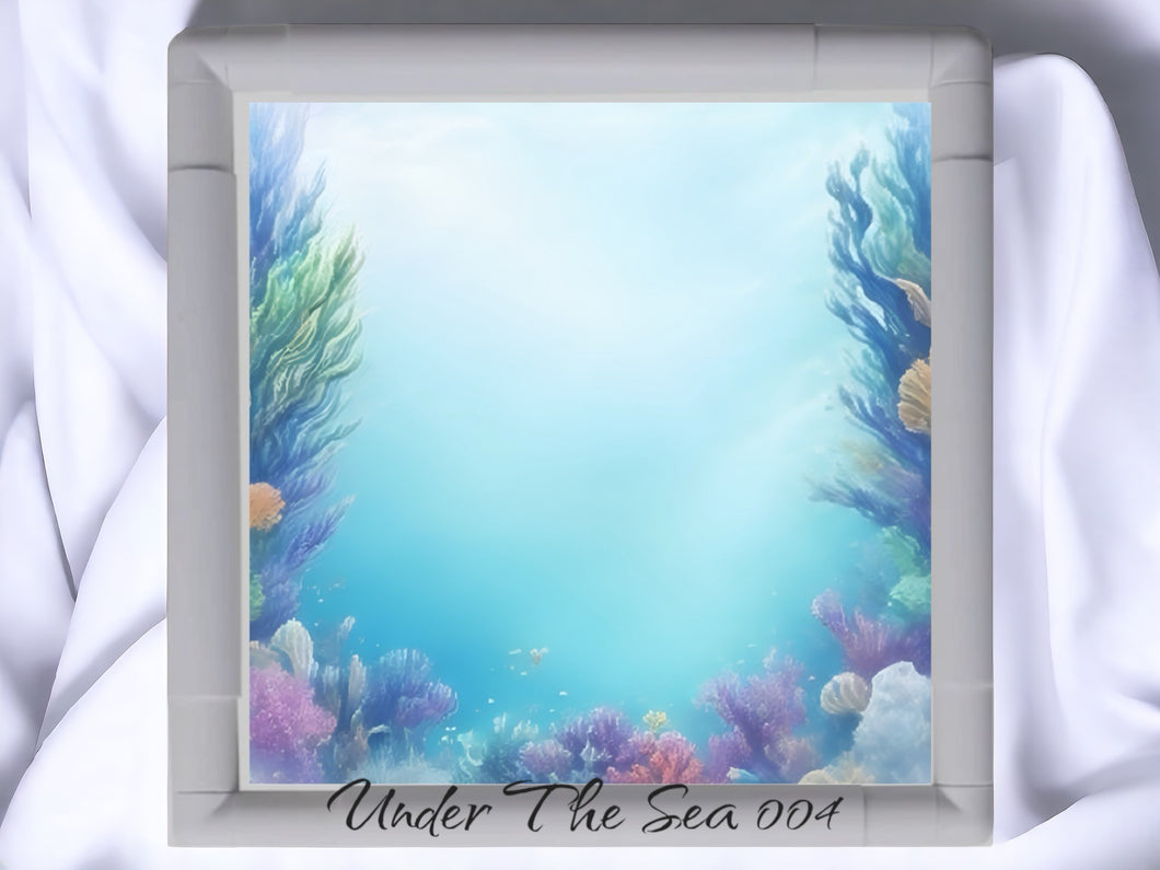 Under the Sea 004 Aida Fabric || Printed Fabric || Cross Stitch Canvas || 11/14/16/18/20 Count