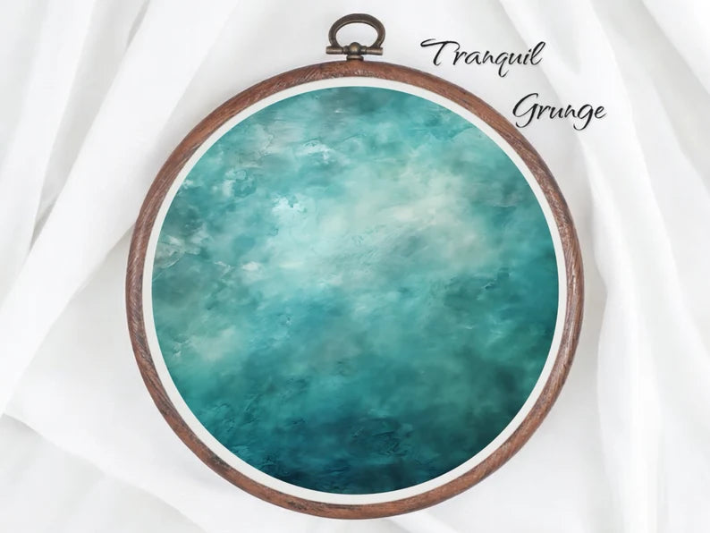 Tranquil Grunge Aida Fabric || Printed Fabric || Cross Stitch Canvas || 11/14/16/18/20 Count