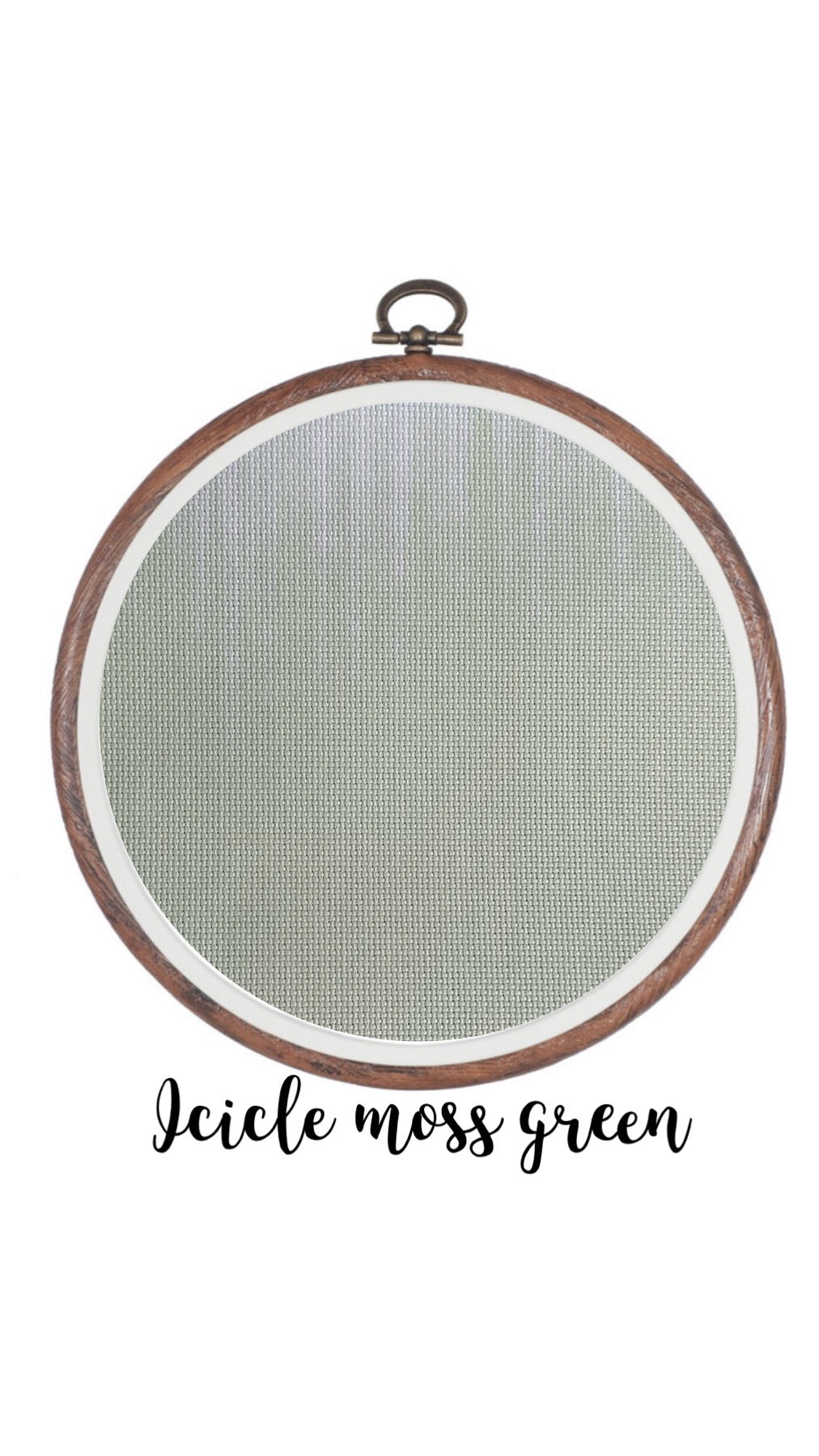 Icicle Moss Green Aida Cloth || Hand Dyed Effect Aida Canvas || Cross Stitching
