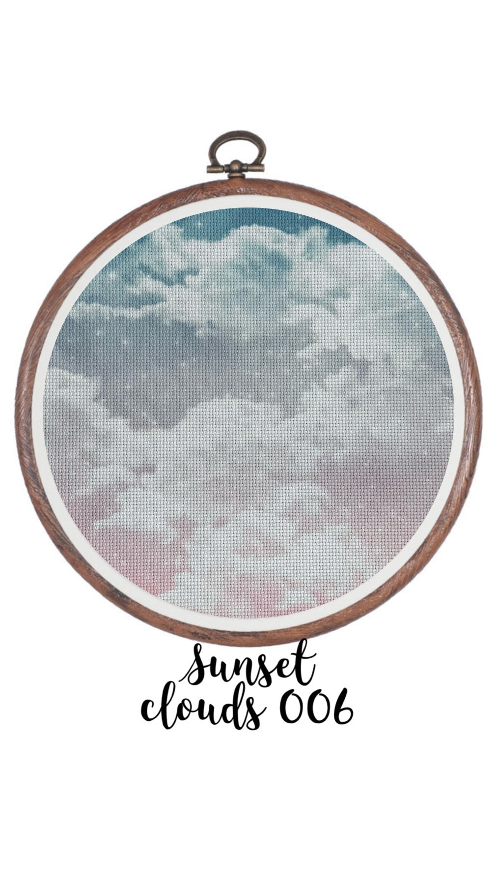 Sunset Clouds 006 Aida Cloth || Hand Dyed Effect Aida Canvas || Cross Stitching
