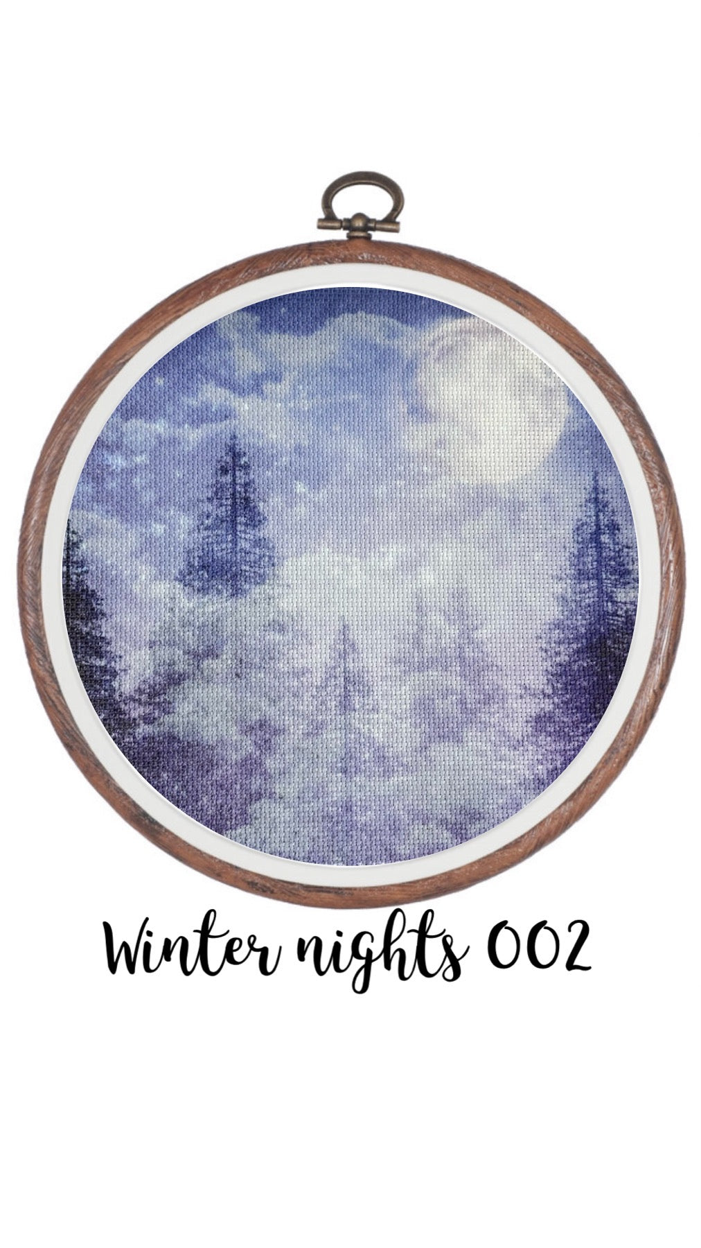 Winter Nights 002 Aida Cloth || Hand Dyed Effect Aida Canvas || Cross Stitching
