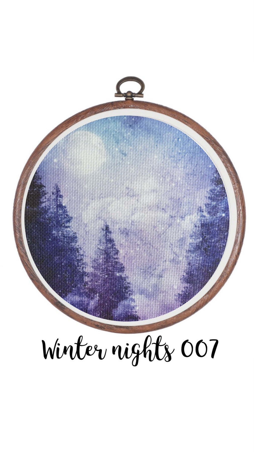 Winter Nights 007 Aida Cloth || Hand Dyed Effect Aida Canvas || Cross Stitching